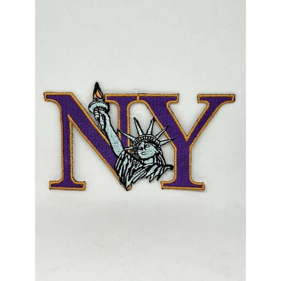 Set 3 NY Big Apple Statue Liberty Embroidered Patches 3"x5" Sew Iron-on NEW - Picture 3 of 5